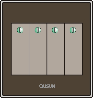 四位單極大蹺板開(kāi)關(guān)